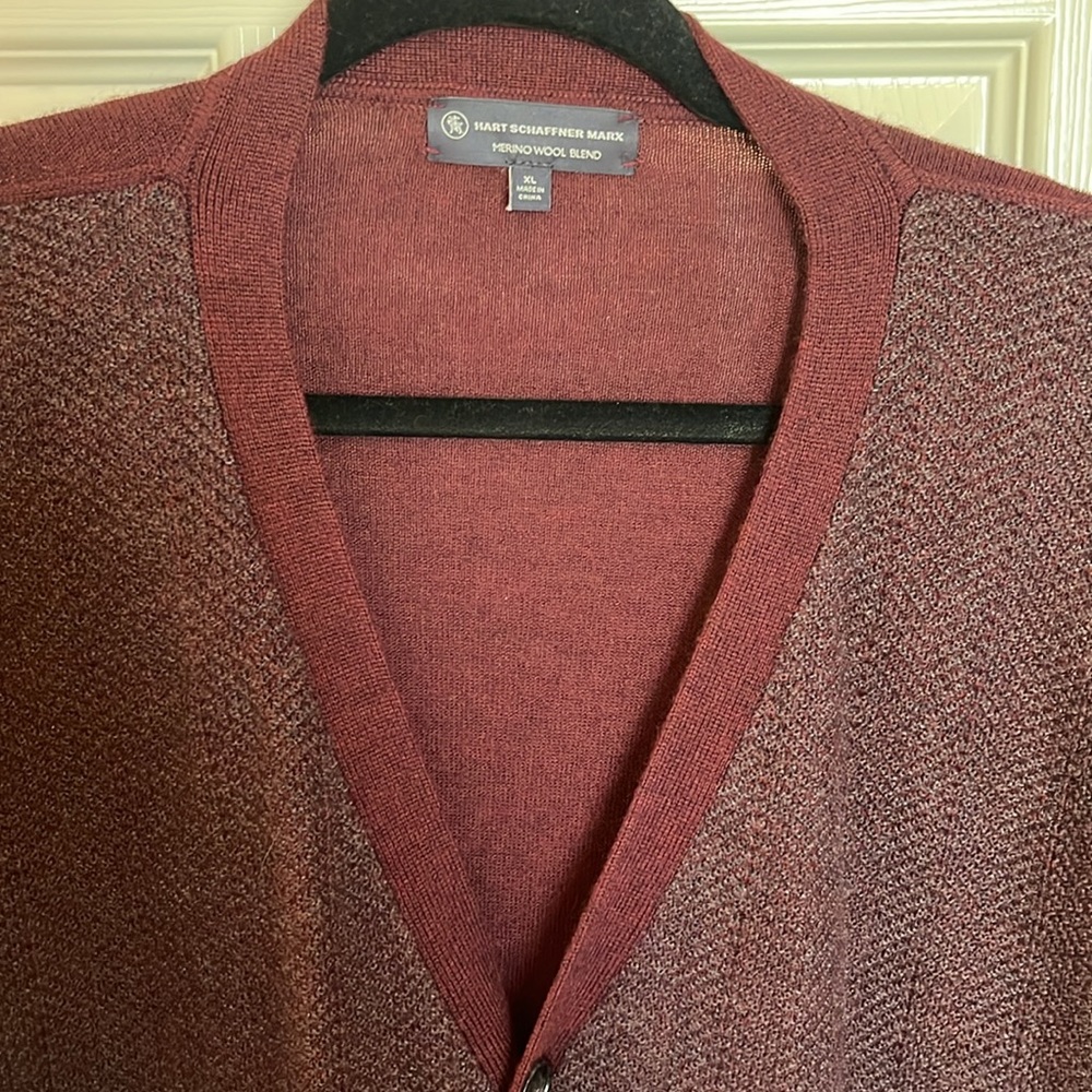 Hart Schaffner Marx Merino Wool Blend Cardigan - Picture 2 of 8